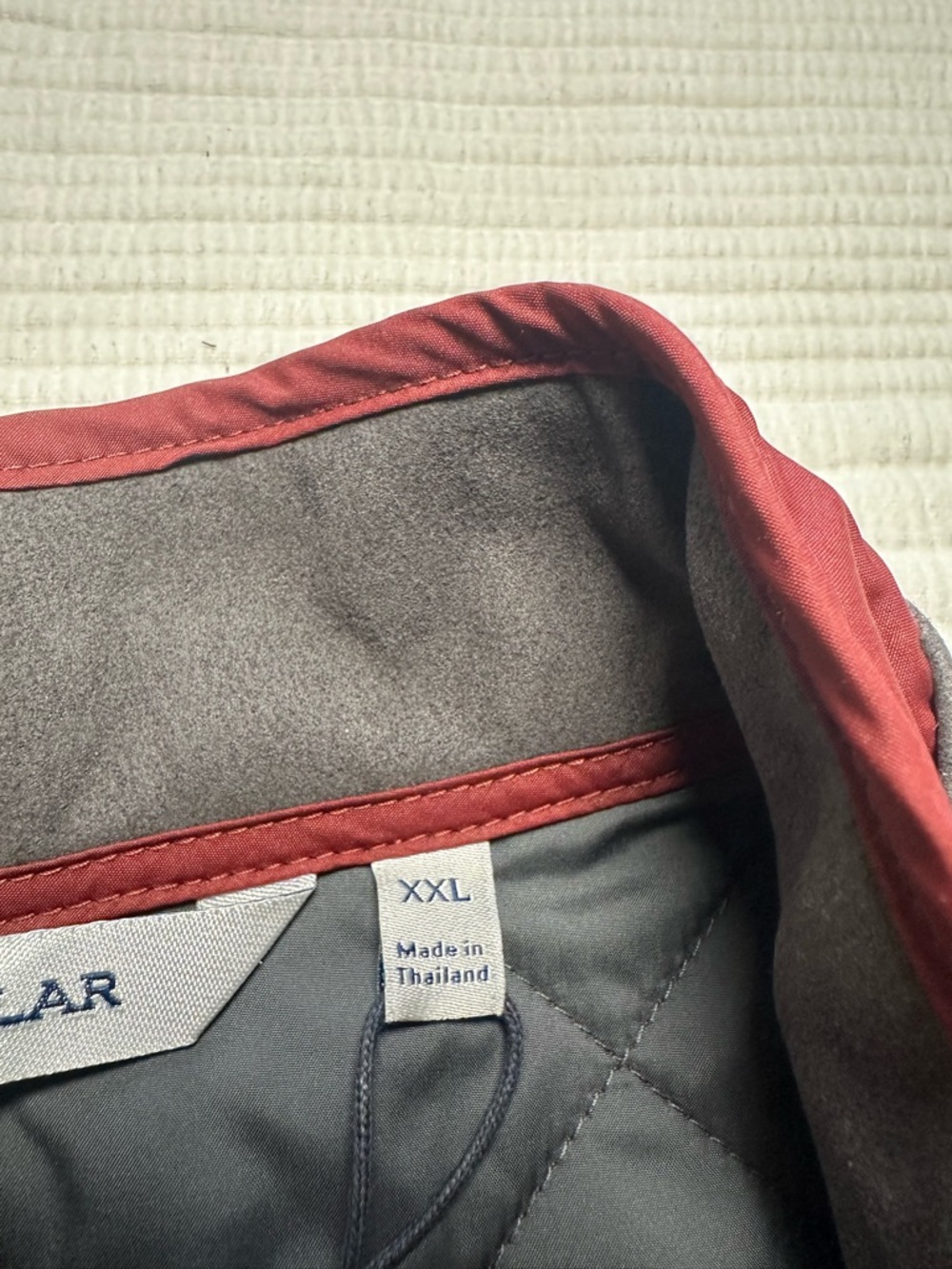 Peter Millar Quilted Burgundy Zip-Front Vest - Picture 9 of 13